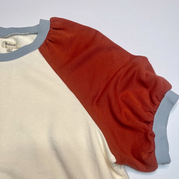 NWT Madewell Puff-Sleeve Sweatshirt Tee - Picture 5 of 11